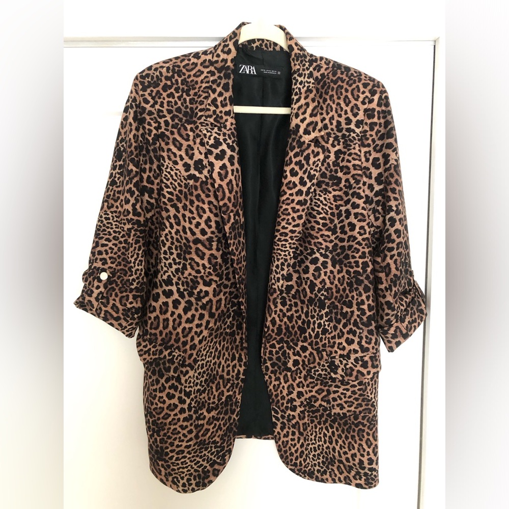 Zara Women's Leopard Print Blazer